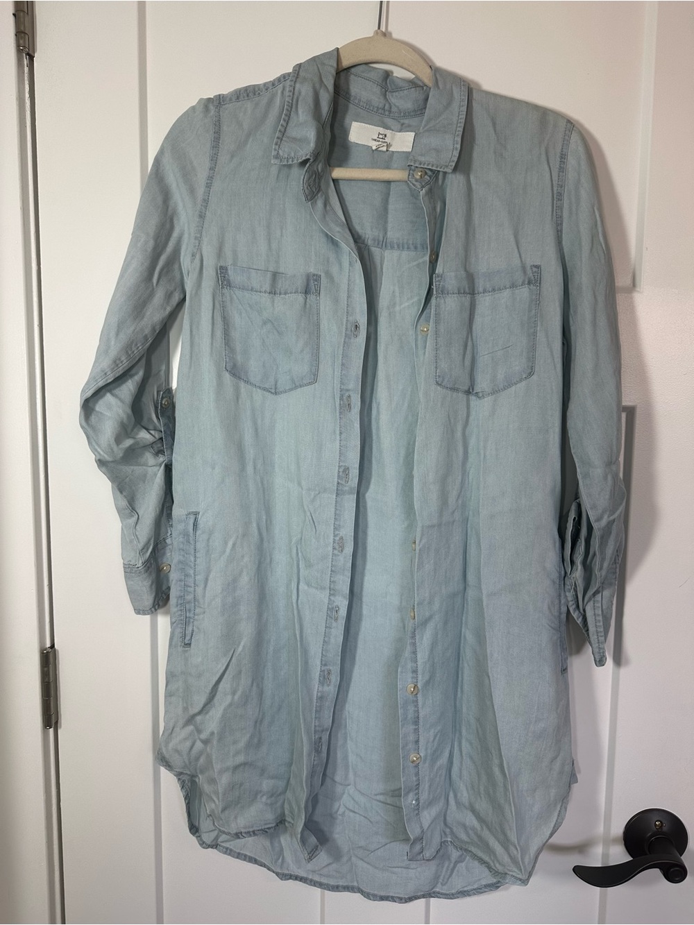 Long Thread & Supply Light Blue Chambray Button Shirt